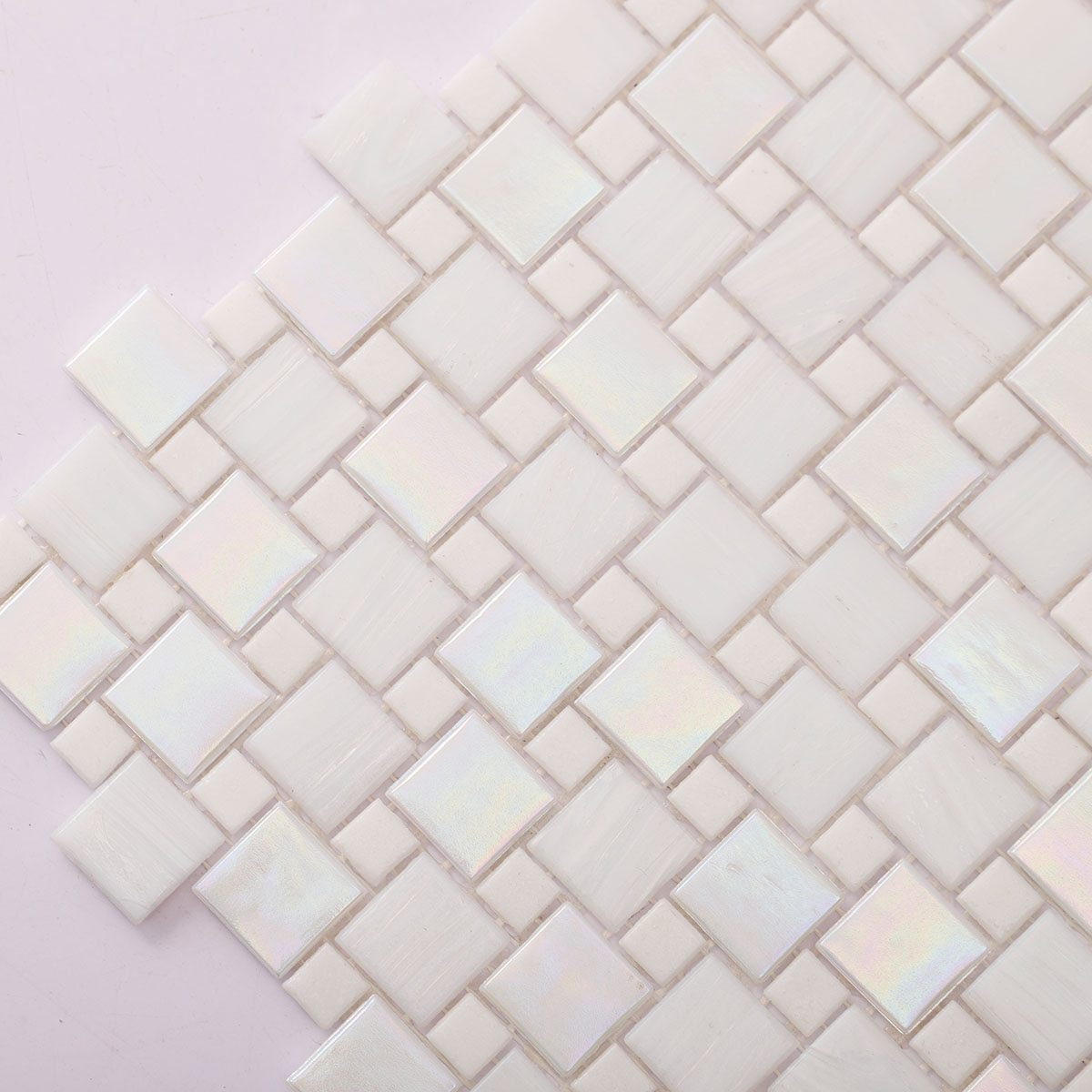  Bright White Windmill Glass Mosaic Tiles For Pool