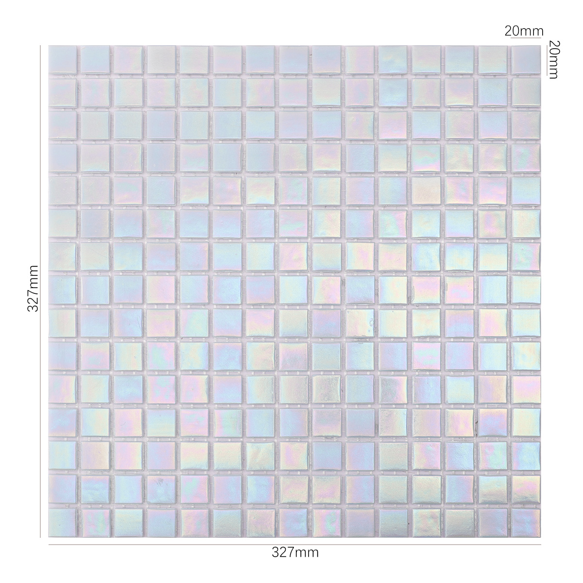 Light Blue Pearl Iridescent Glass Mosaic Swimming Pools Tiles  -SAICINA TILES