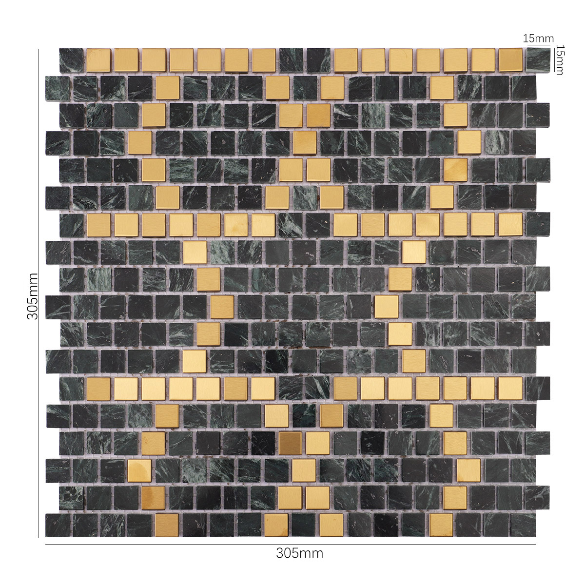 Green Marble， Metal ，Pixel ，Art Mosaic,the obverse side ,size