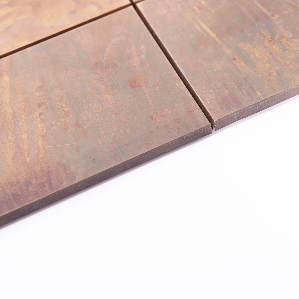 Antique Copper Rectangle Metal Mosaic Tile