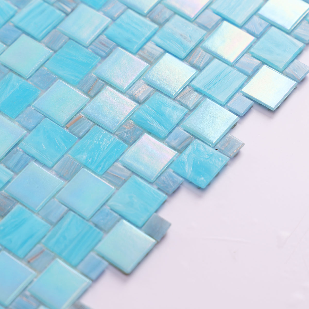 Windmill Pattern Glass Mosaic Tiles detail