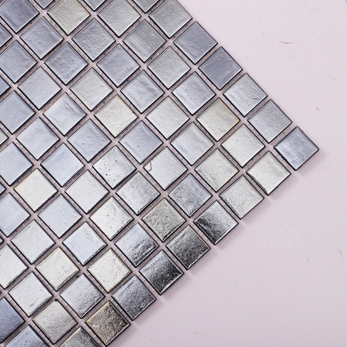 Polished Fired Earth Glass Black  Mosaic  Swimming Pool&Showeroom Wall Flooring Tiles 20X20mm