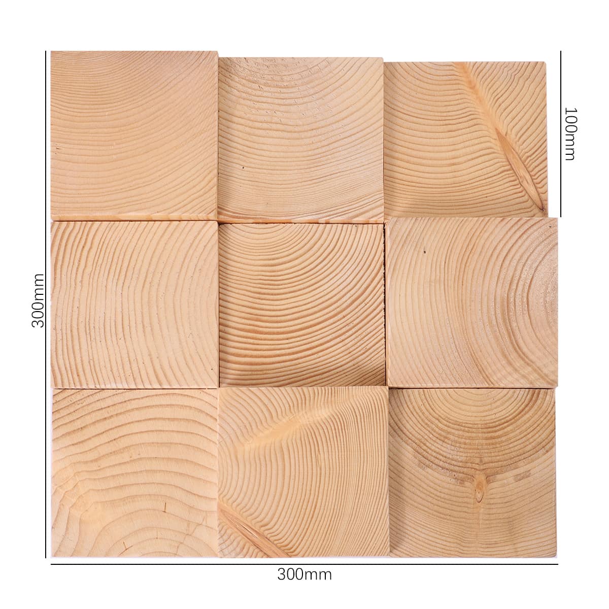  3D wood mosaic tile with size