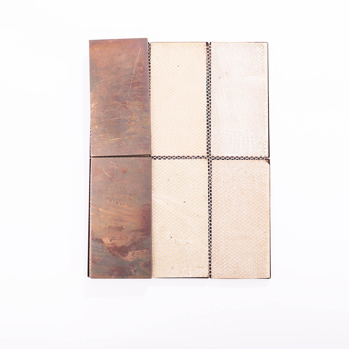 Antique Copper Rectangle Metal Mosaic Tile