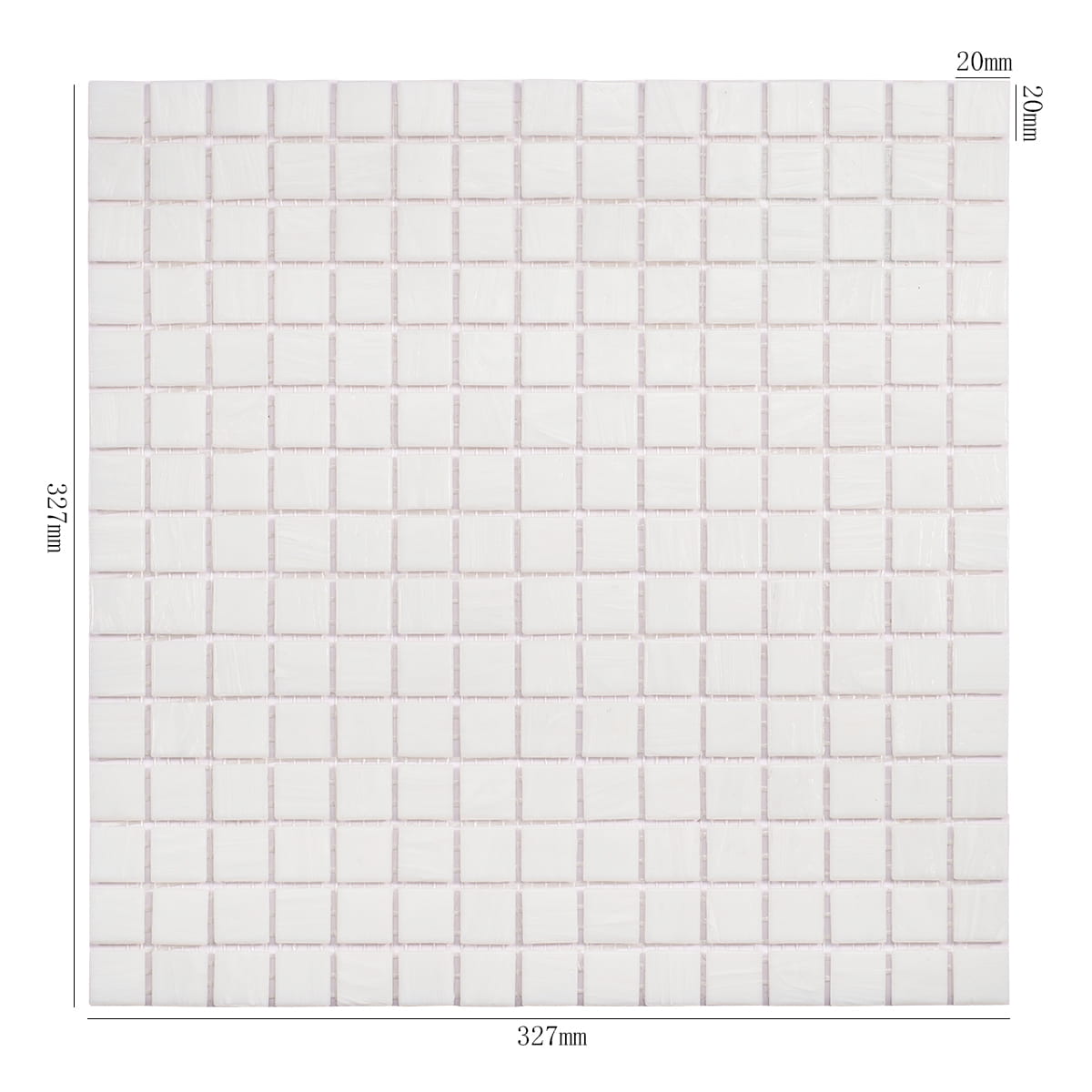 Creamy White Square Glass Mosaic Tiles for Swimming Pools