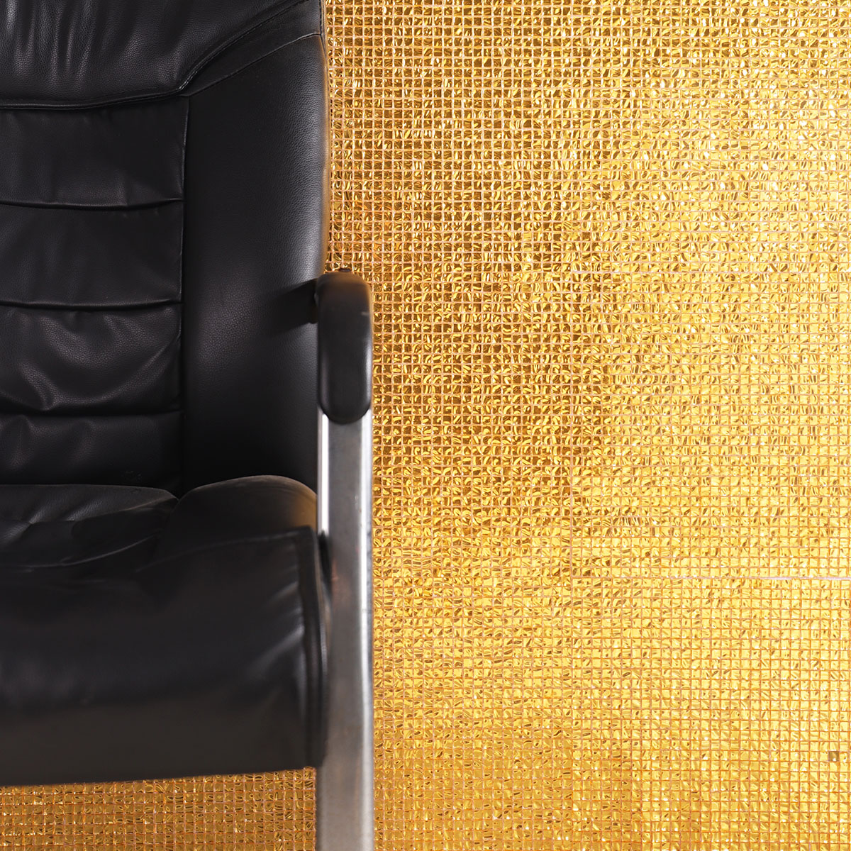 Glossy Gold  Glass Mosaic Tiles 10x10mm 