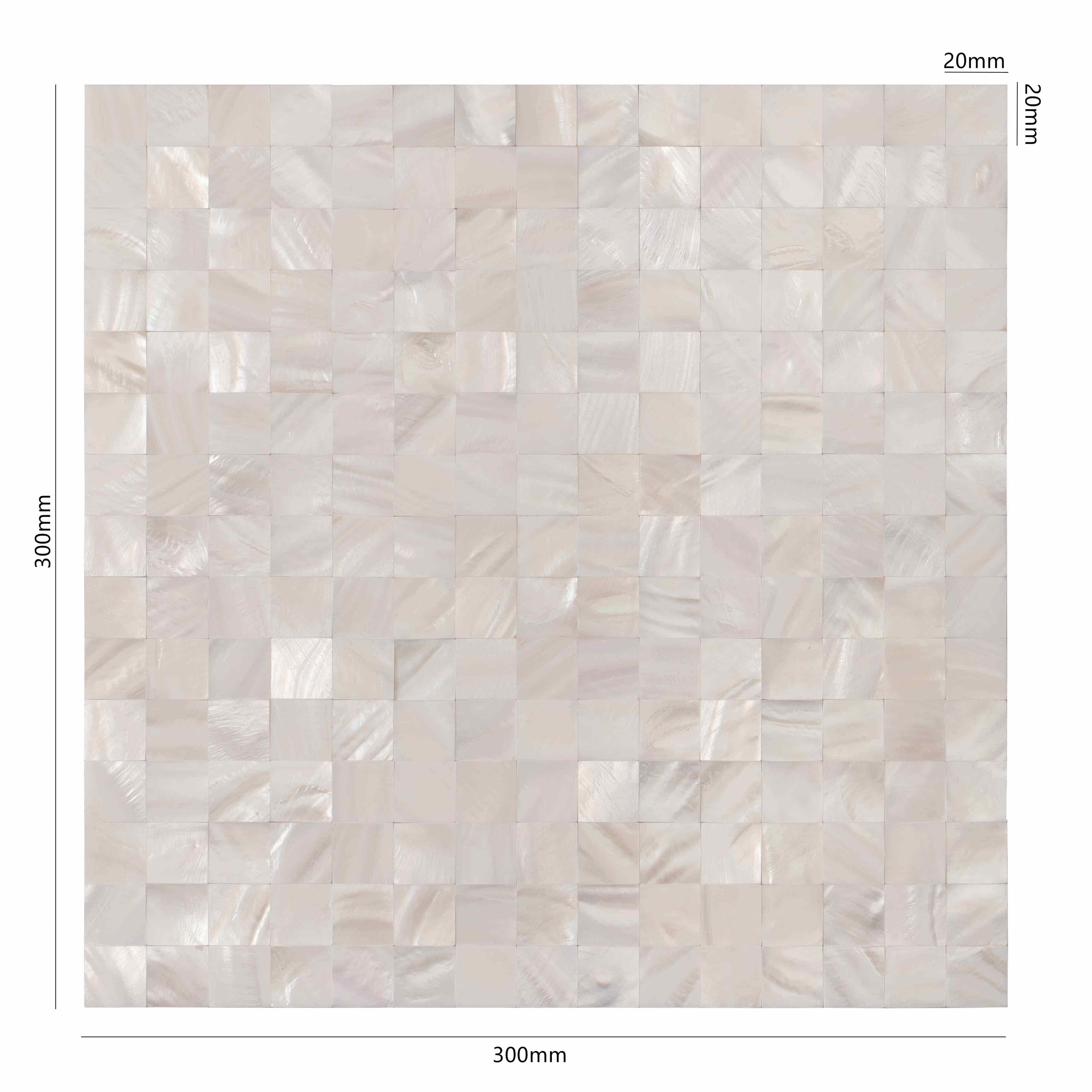 White Mother Of Pearl Tight Joints Mosaic Pearlescent Tile 