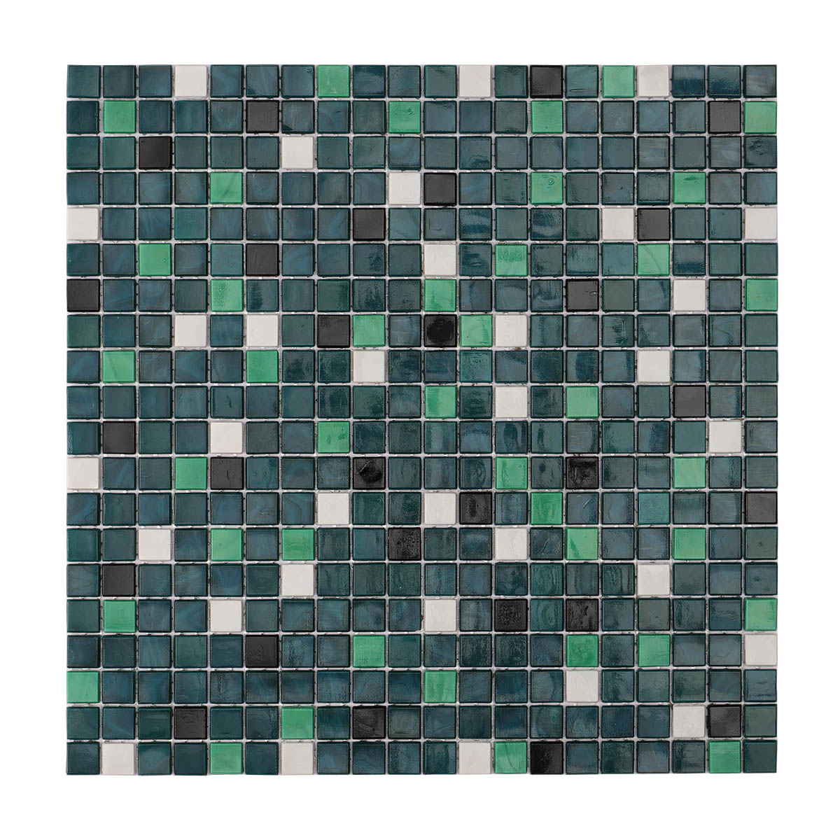 Dark Green Multcolor Glass Mosaic Tiles