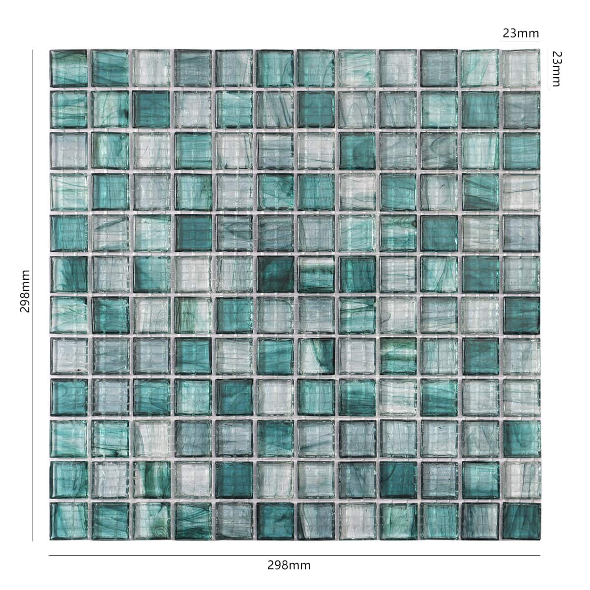 Amber Mineral Green Glass Mosaic Tile For Floor and Pool 
