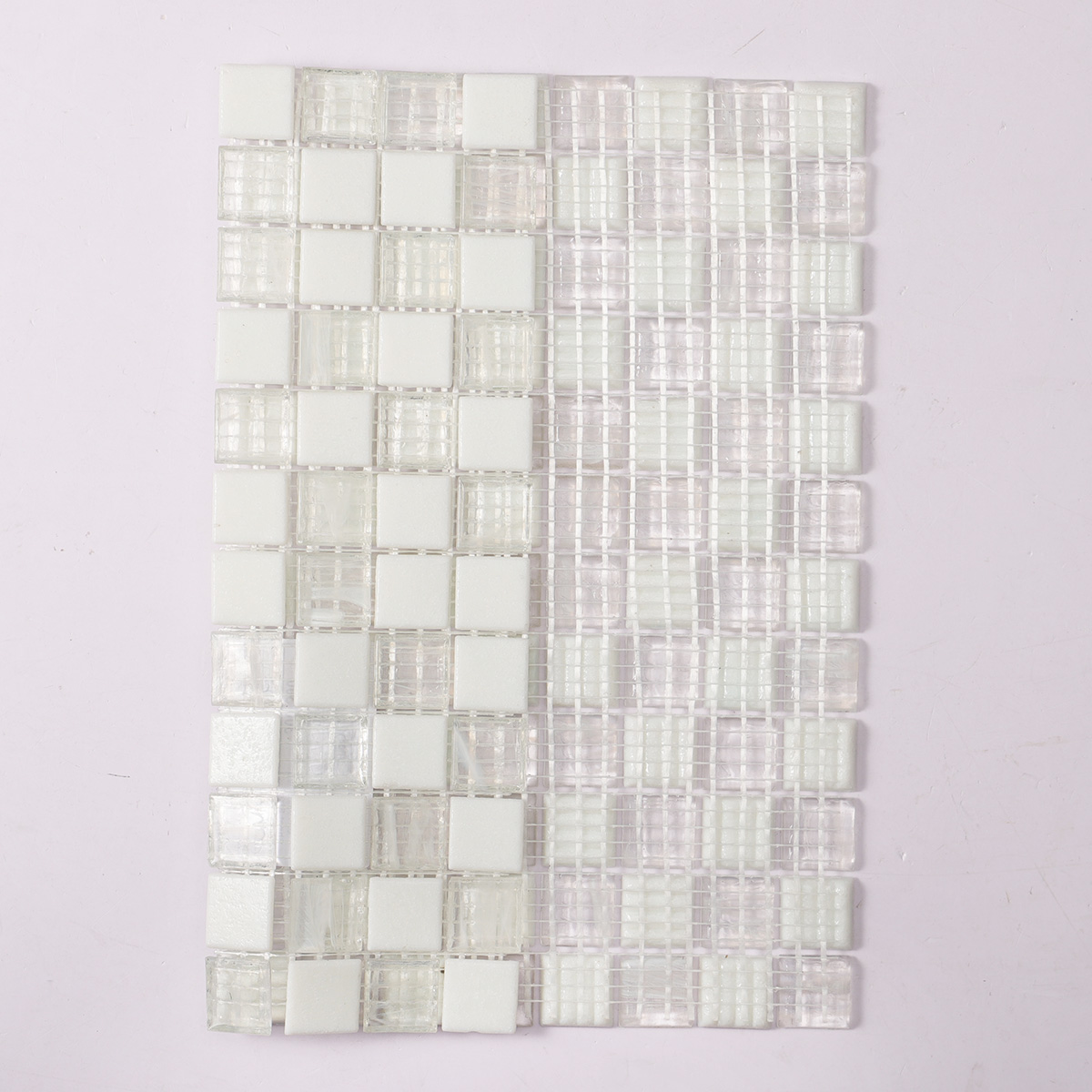Snow White Glass  Square Shape Mosaic Pool Tile