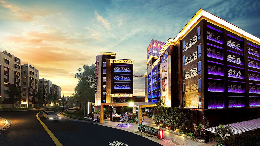Rendered image of the hotel exterior.