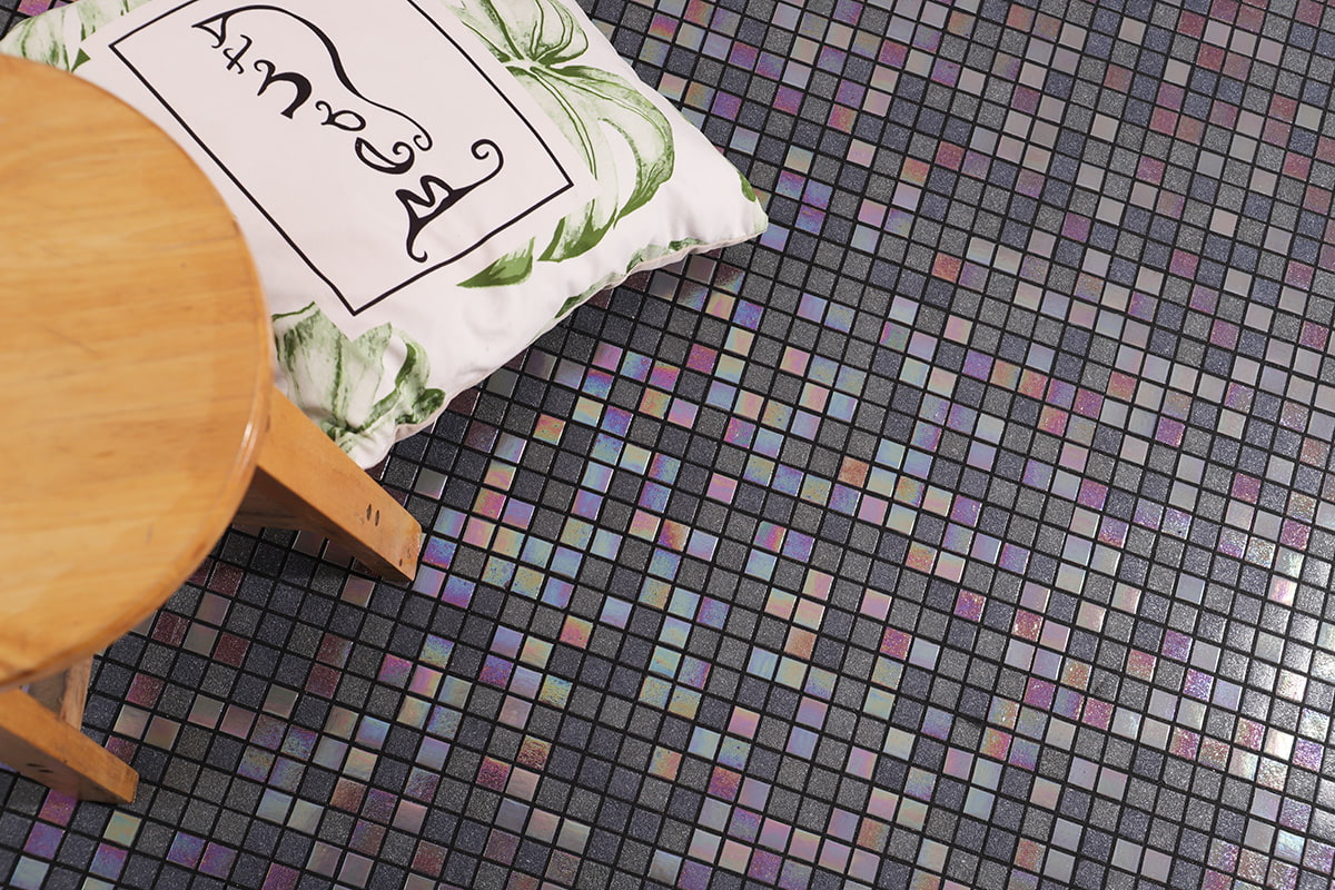 Iridescent Gray Mosaic Tiles