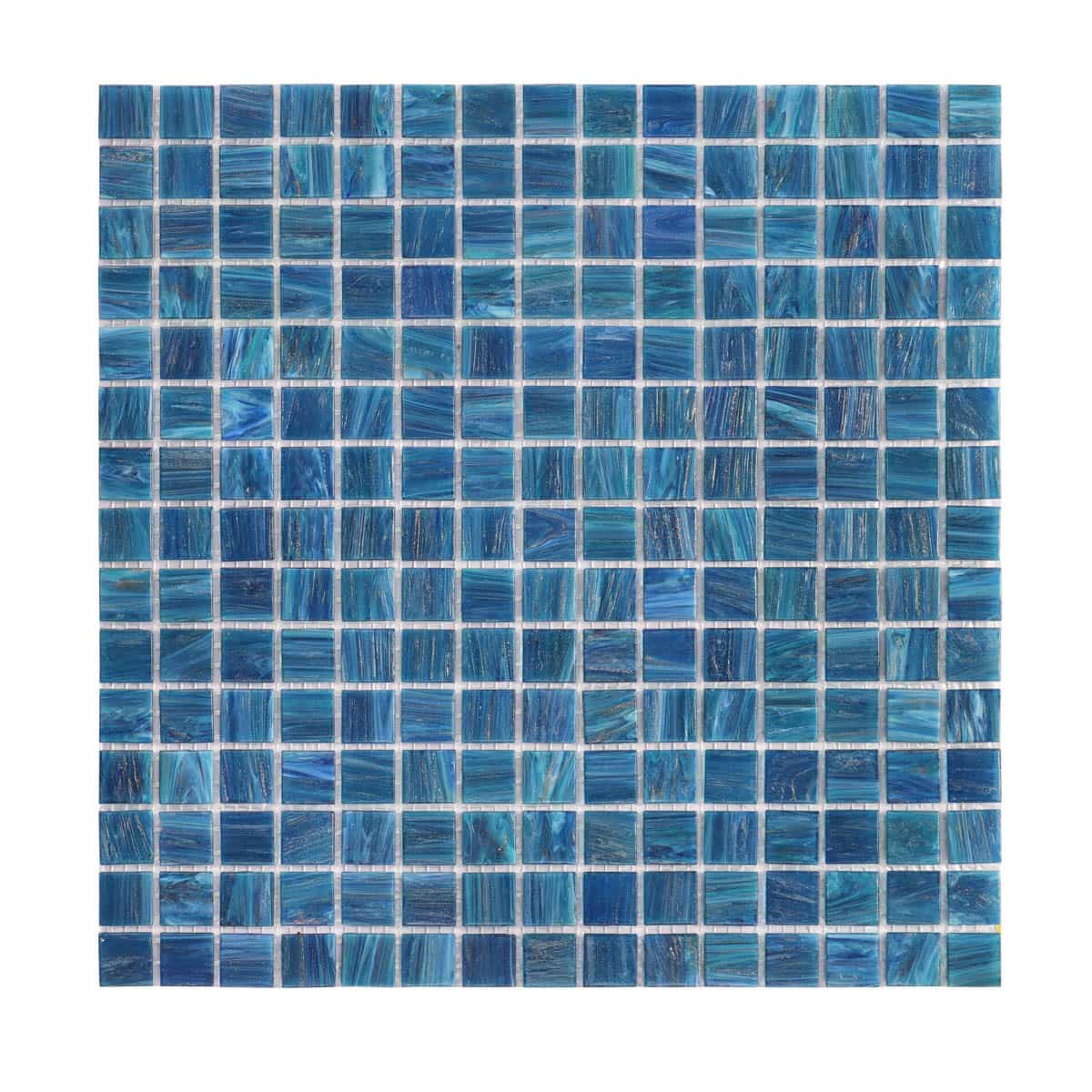 Mall Blue Glass Mosaic Tiles For Swmming Pool 