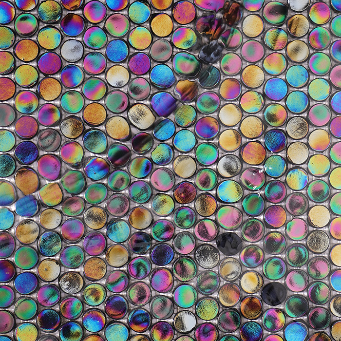 Radiant Stone & Glass Mosaic Tile 5/8-inch Random In Whisper Blend