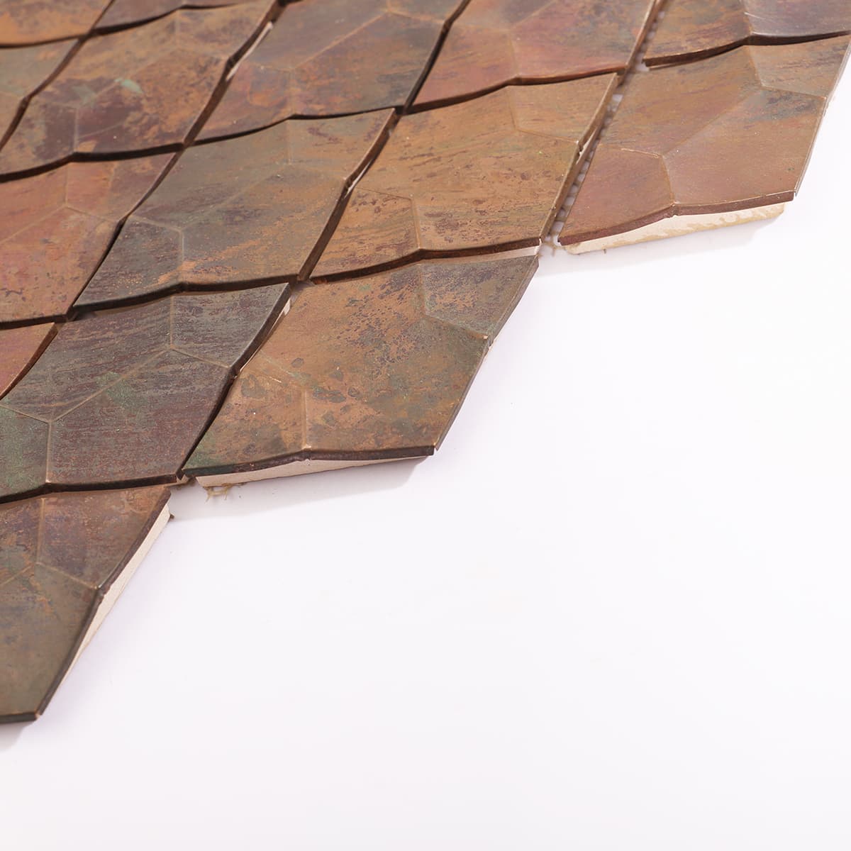 Side profile showing the elevated 3D relief and tile thickness