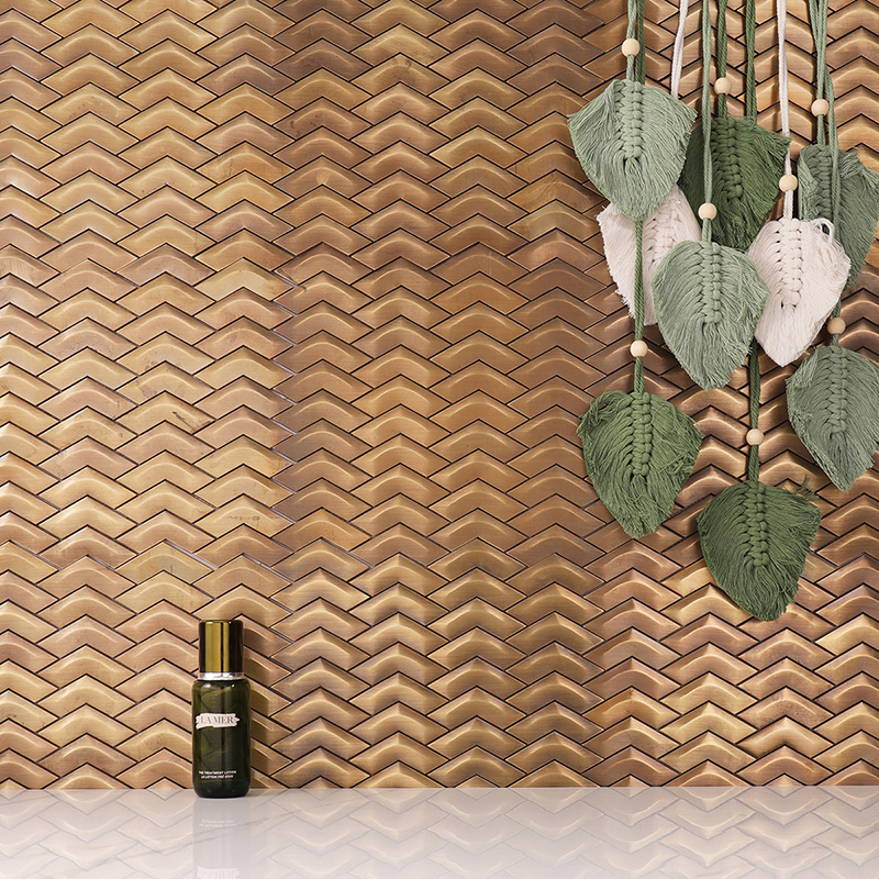 Antique-brass-chevron-mosaic-