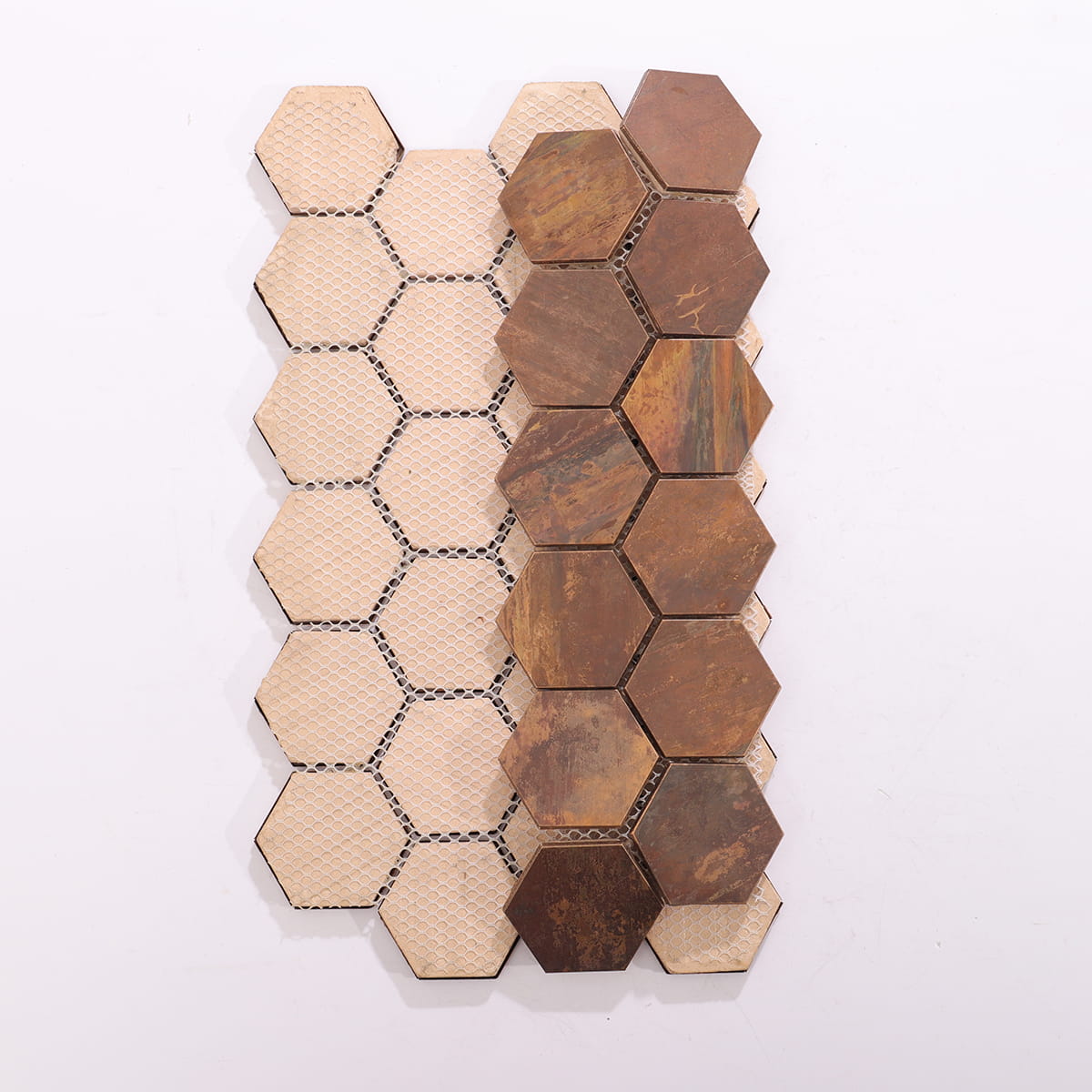 Back view of copper mosaic