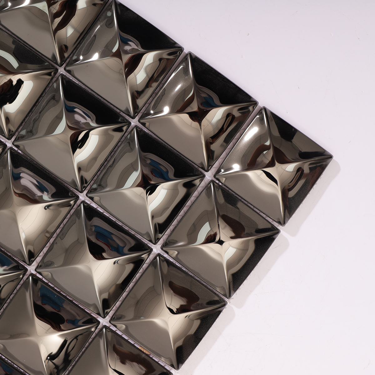 Detailed view highlighting the deep black tone and sleek stainless steel finish.