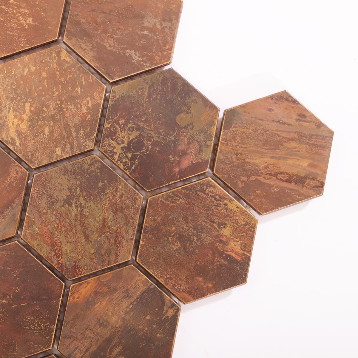 Detailed of  copper mosaic