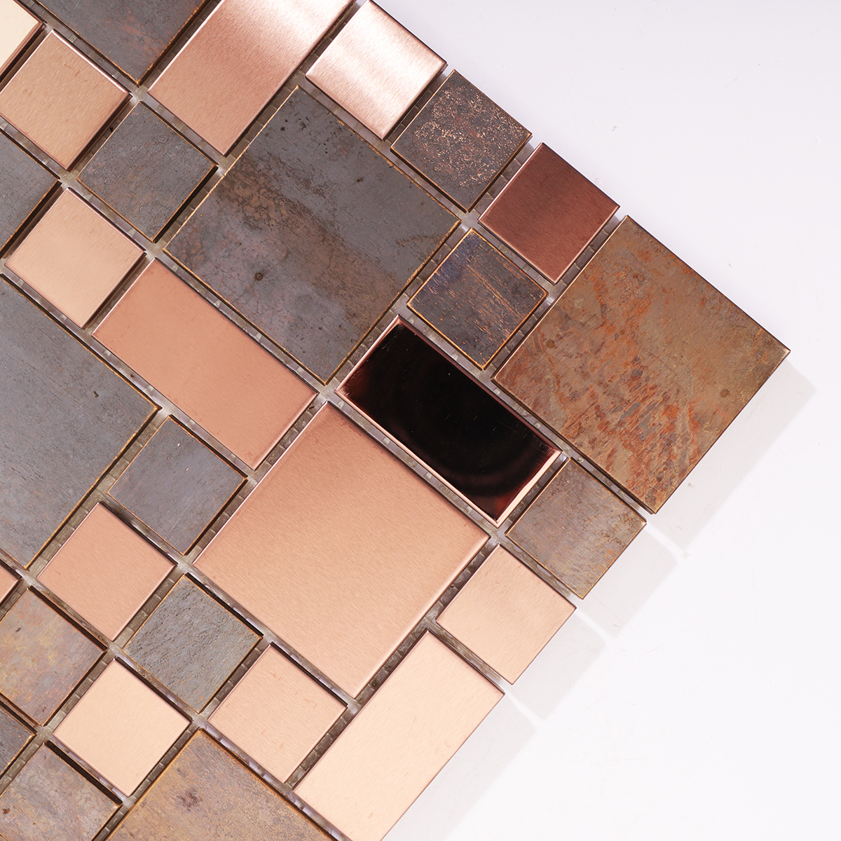 Detailed shot showing the reflective and matte finishes blending together