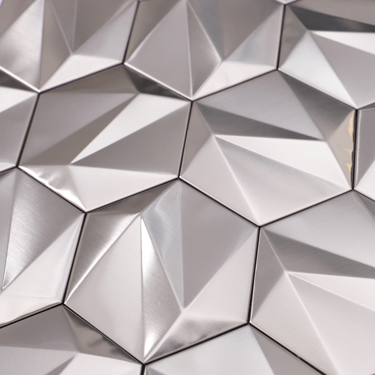 Surface detail of modern brushed stainless design