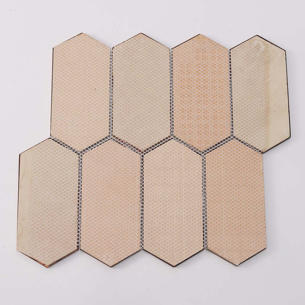 hexagon mesh mounted mosaic tile sheet backing for installation