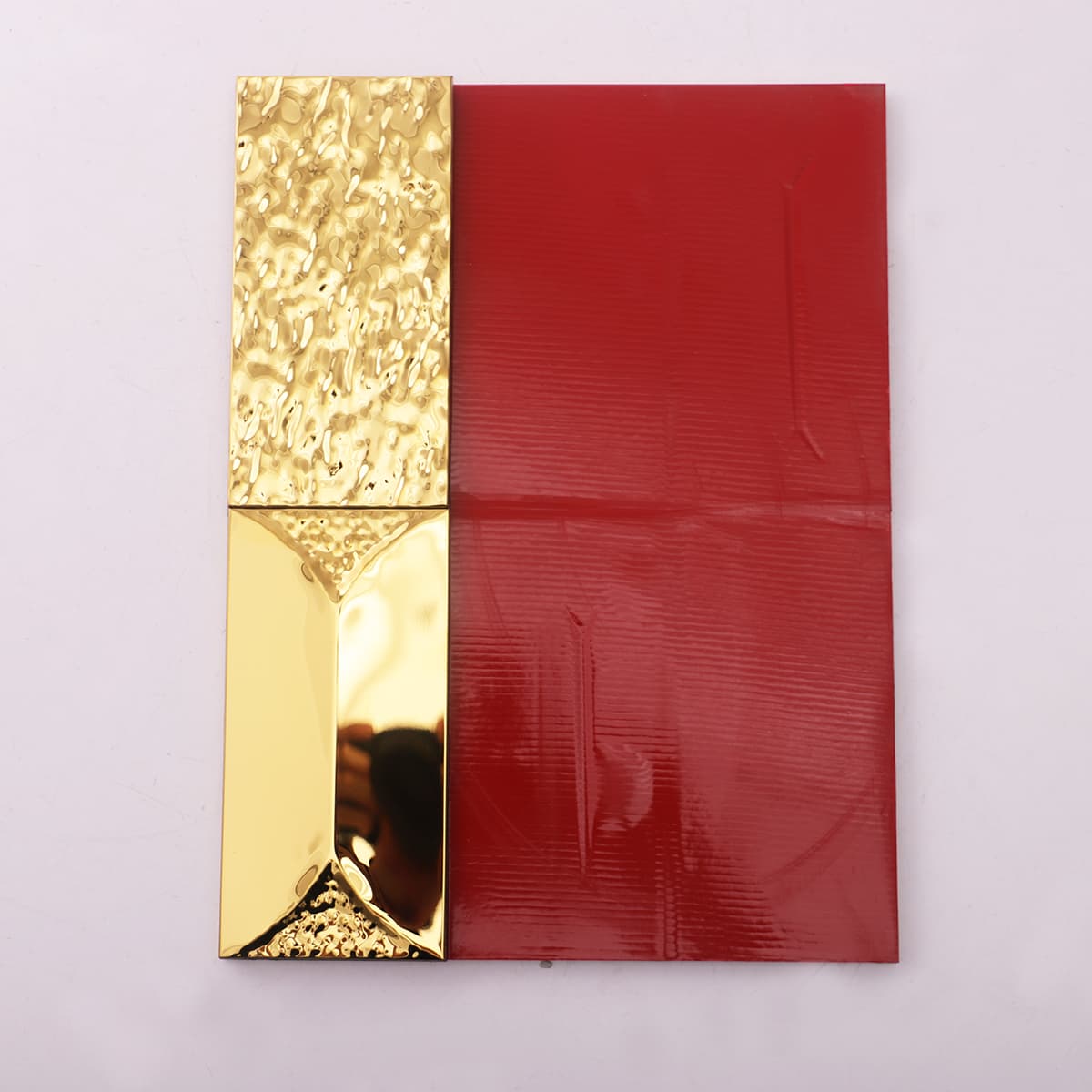 Backside view with red adhesive mesh for easy installation.