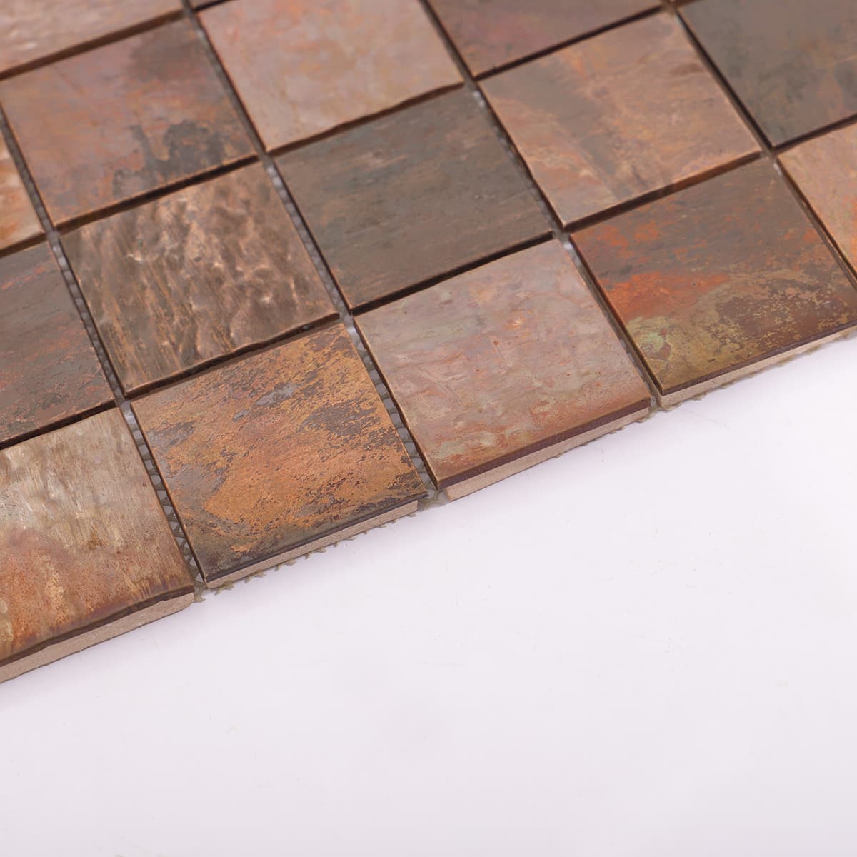 Edge side showing tile thickness and structure