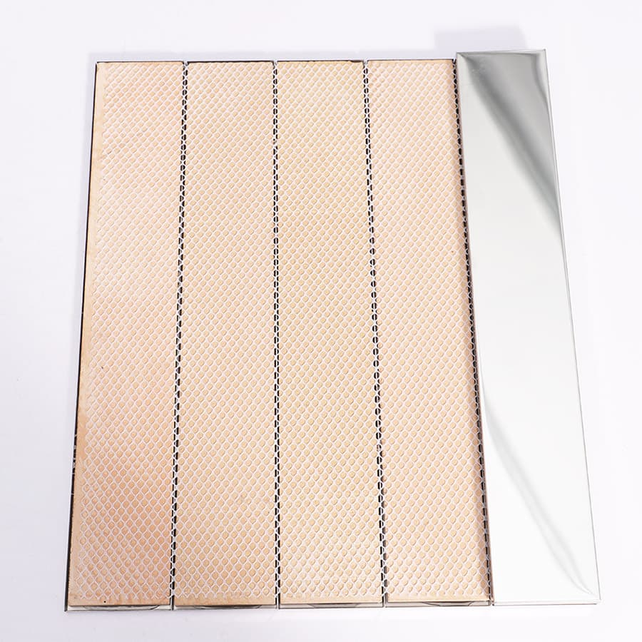 Back side showing beige mesh backing for easy installation