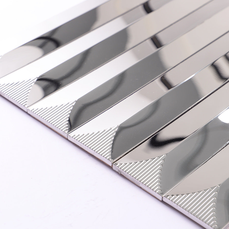 Angled perspective view showing reflective metallic finish and depth