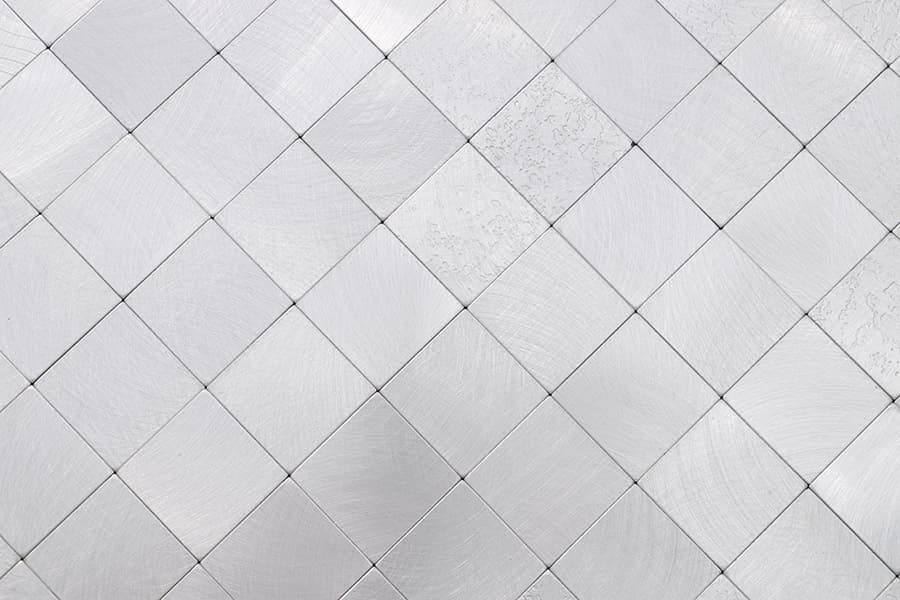 Aluminum tiles brushed finish wall surface