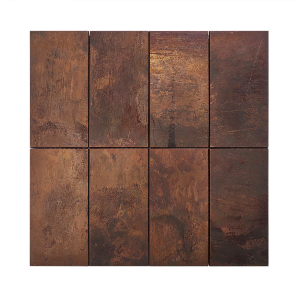 Full sheet of rustic antique copper mosaic tile