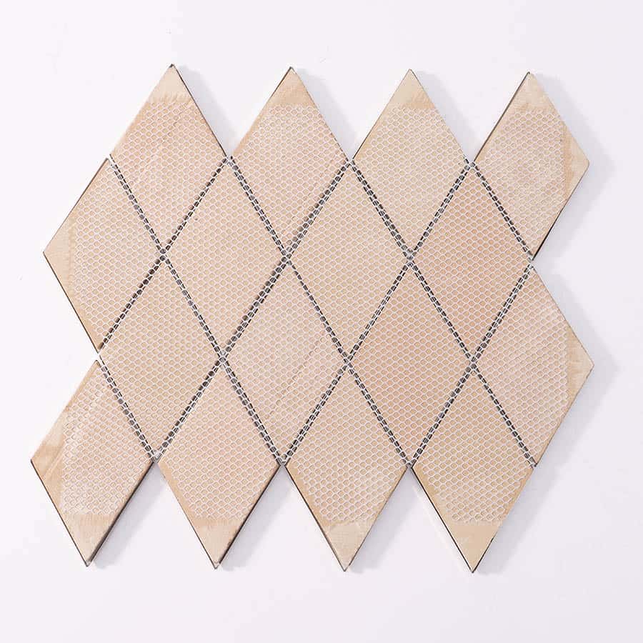 Geometric 3D Diamond Rose Gold Stainless Steel Mosaic Tile