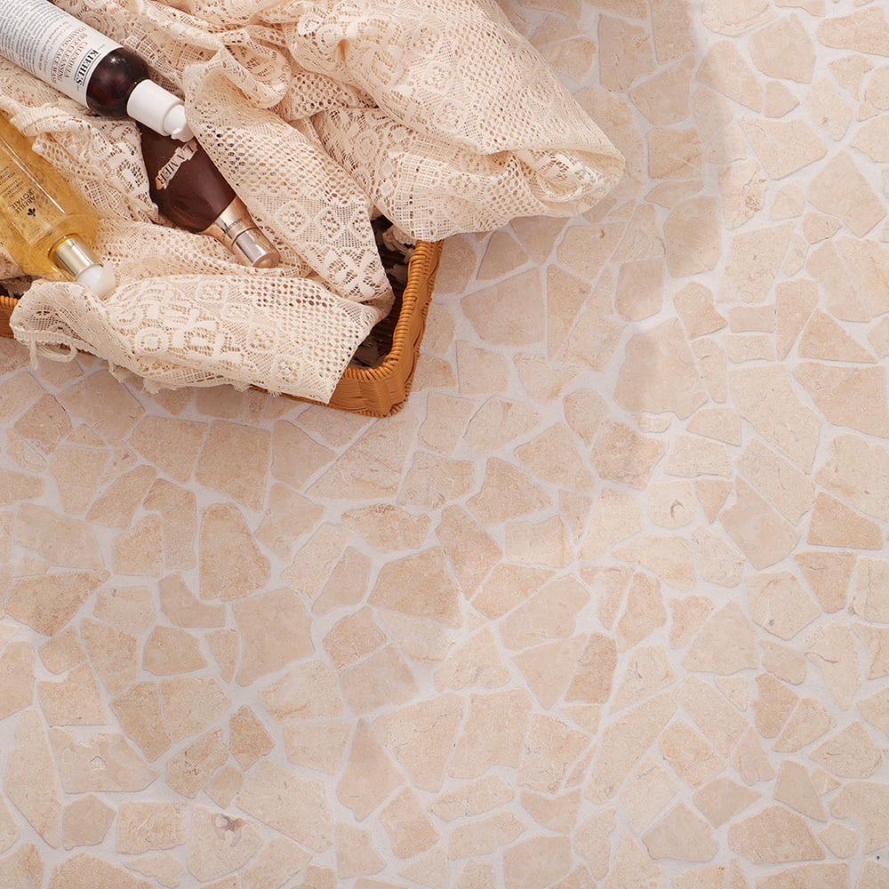 Beige Natural Pebble Stone Mosaic
