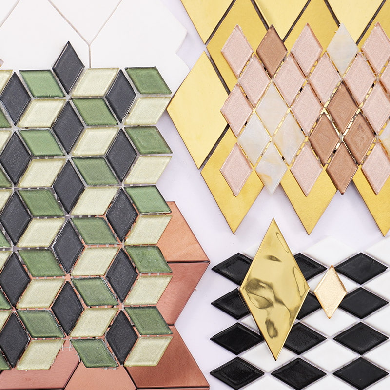 Rectangular Diamond Tiles Diamond Tiles for Modern Bar Walls and Entry Floors – SAICINA TILES