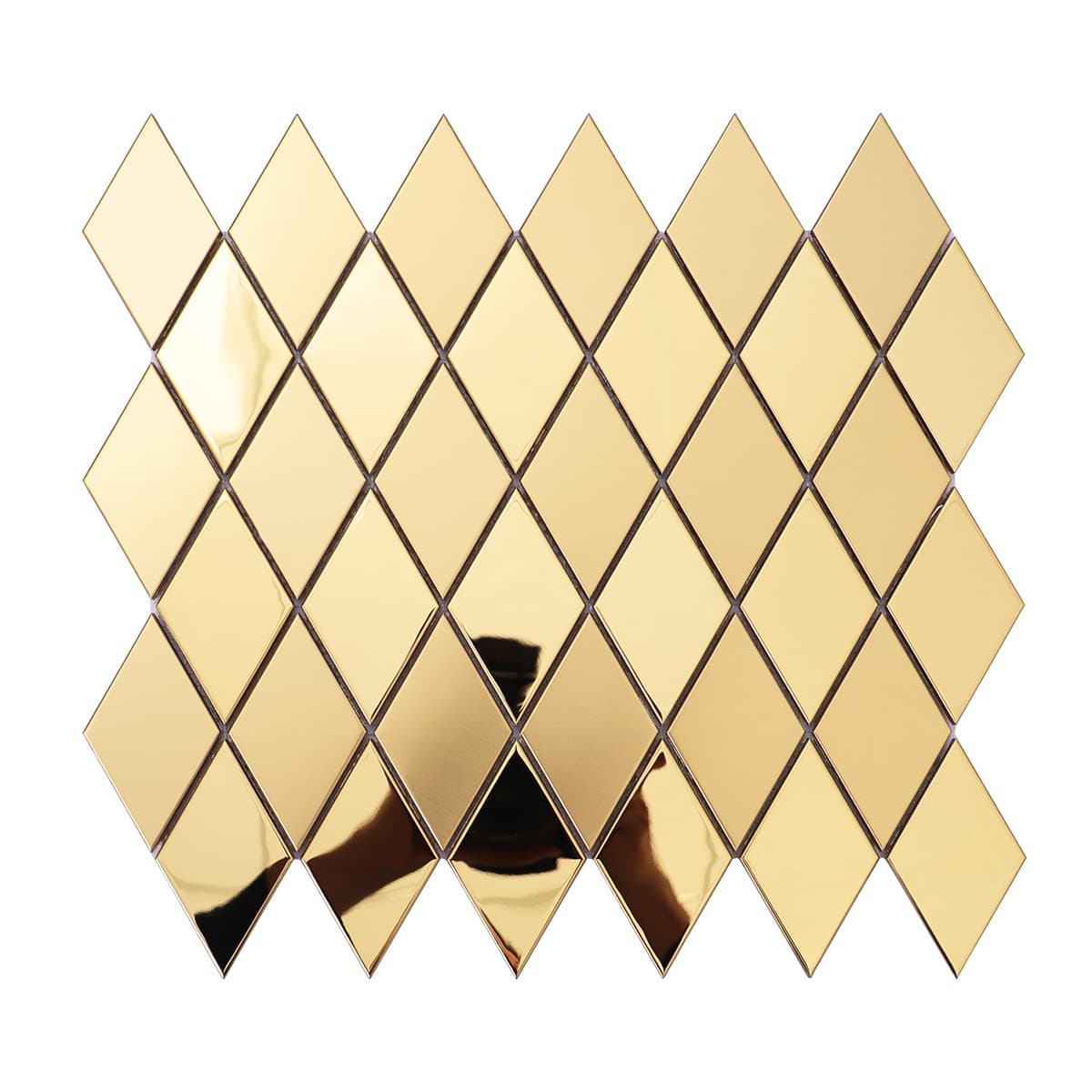 Full sheet of diamond gold stainless mosaic tile