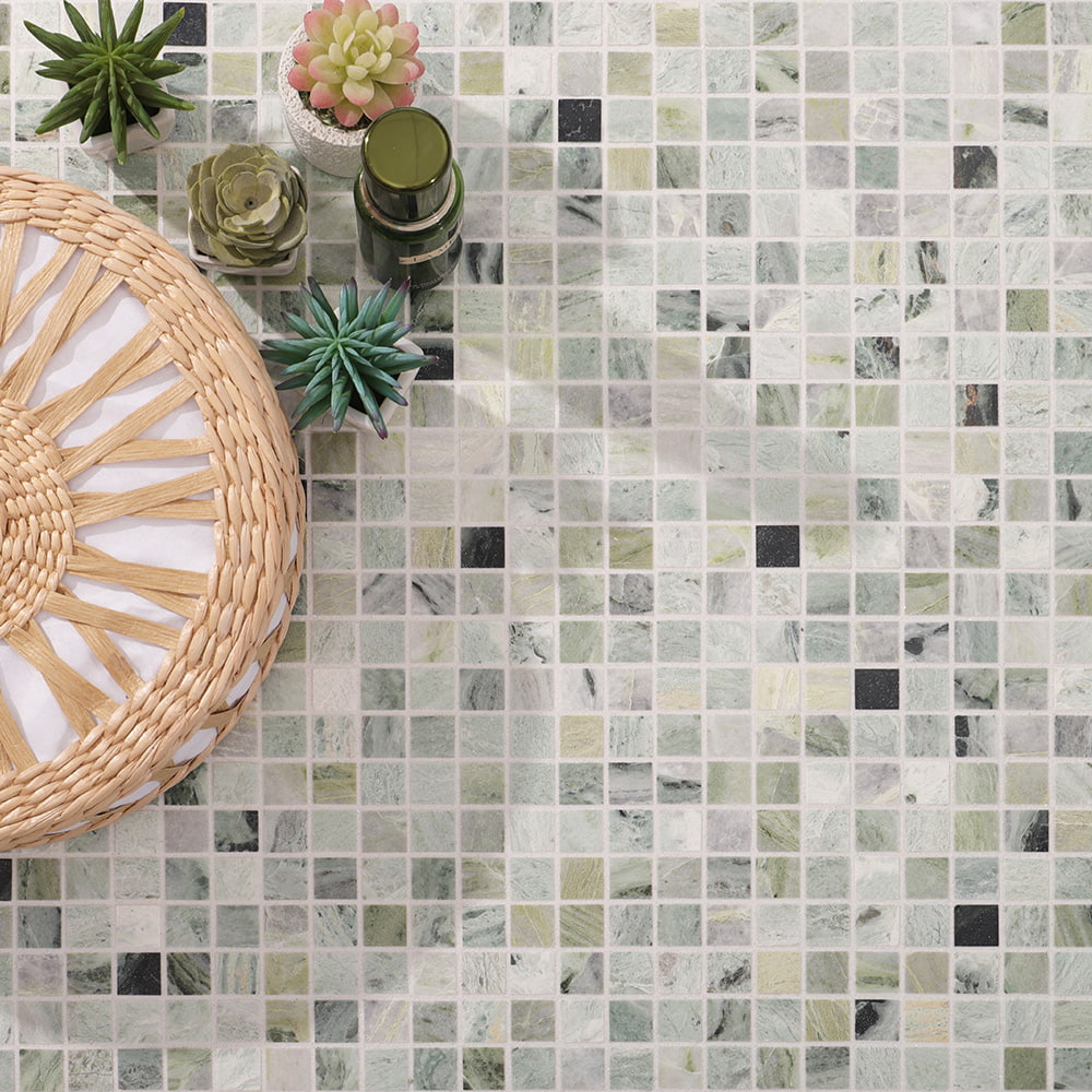Green Natural Marble Mosaic Tile Texture