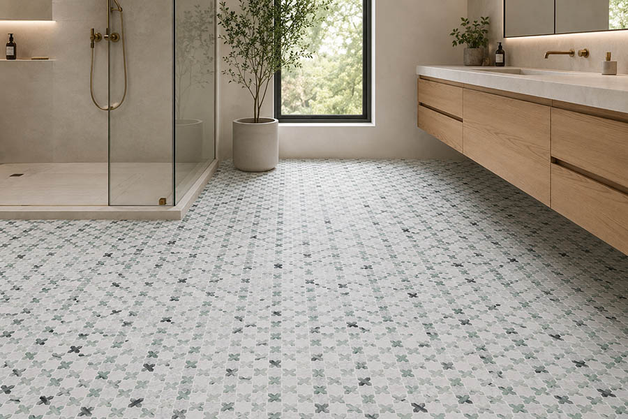 modern geometric floor tiles 