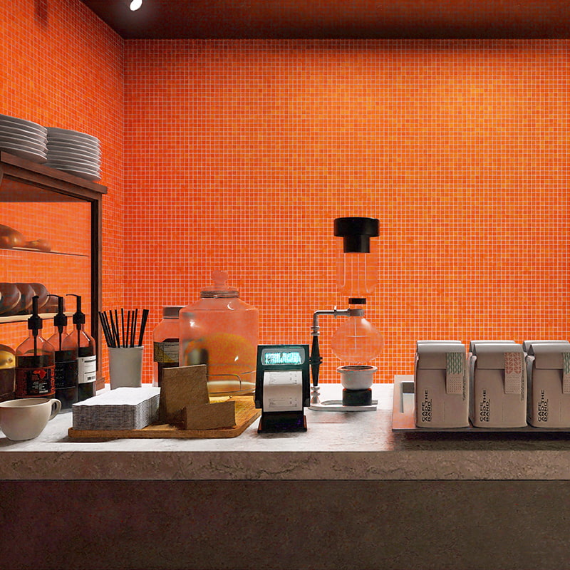 ikkaku mosaic. イッカクモザイク ソフビ Burnt Orange ikkaku mosaic