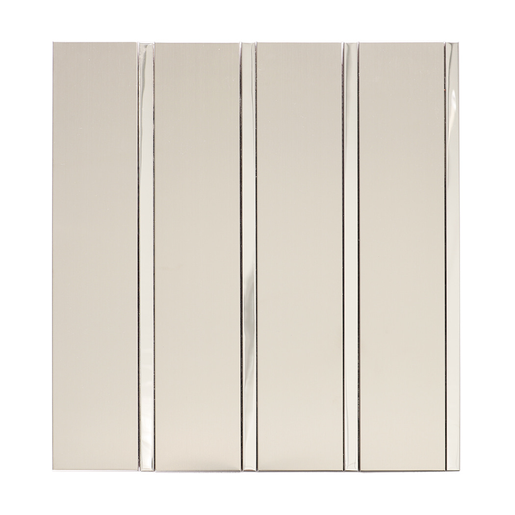 Silver Stainless Steel Linear Mosaic Wall Tile