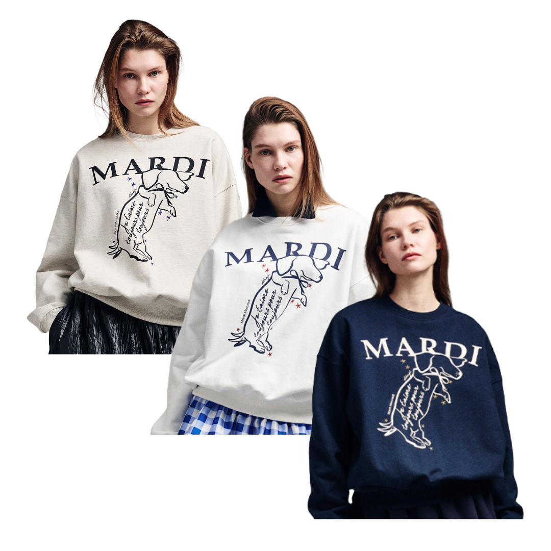 PREORDER]MARDI MERCREDI, SWEATSHIRT SWING THE TAIL DDANJI, POMARDI203