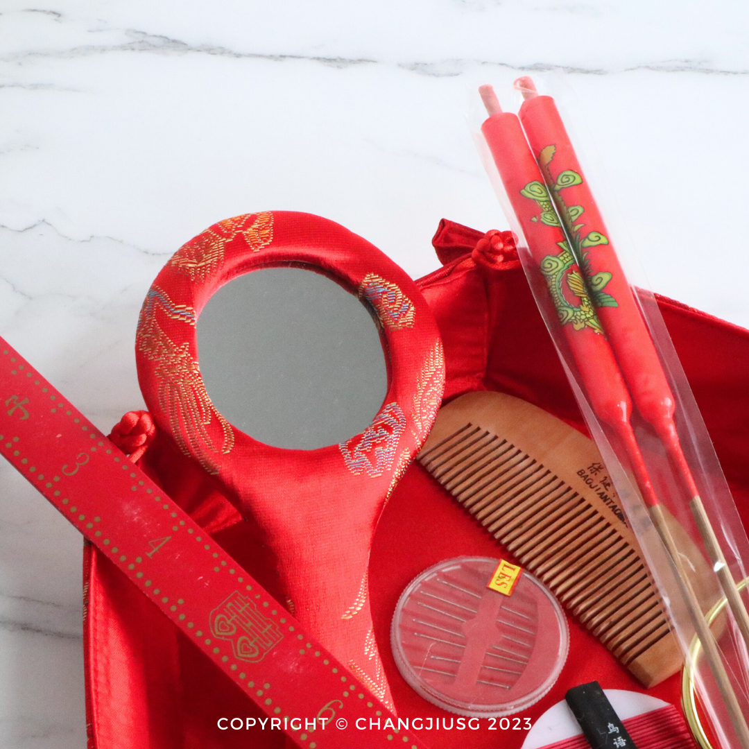 Bride Hair Combing Set with Tray 上头