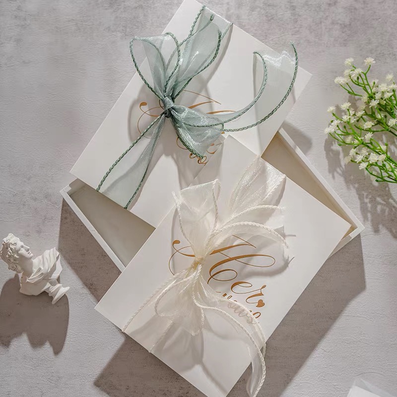 Mint Green & Champagne Vow Cards (His & Her)