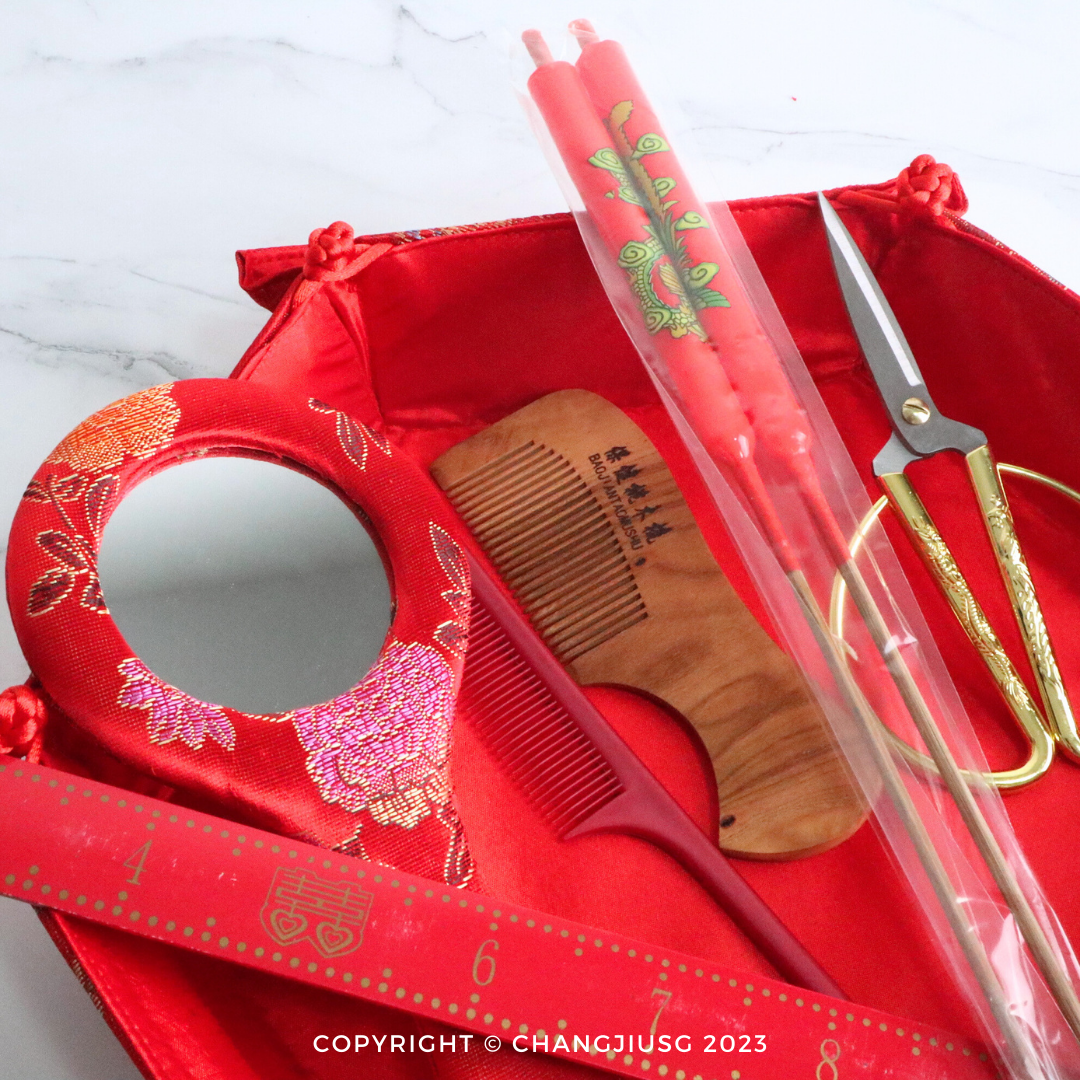 Groom Hair Combing Set with Tray 上头