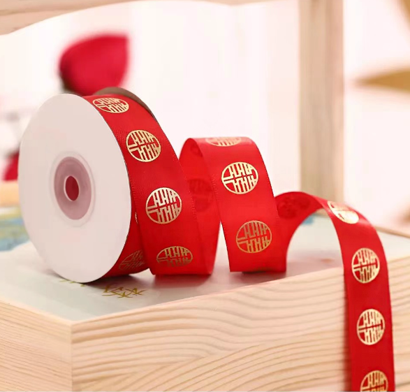 Double Happiness Xi Red Ribbon