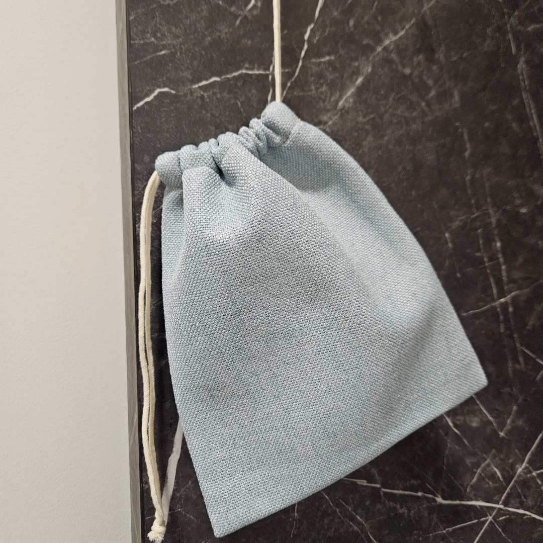 Custom Burlap Canva Drawstring Pouch