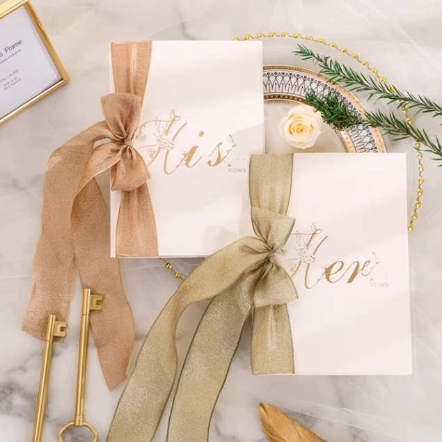 Dusty Green & Gold Cards (His & Her)