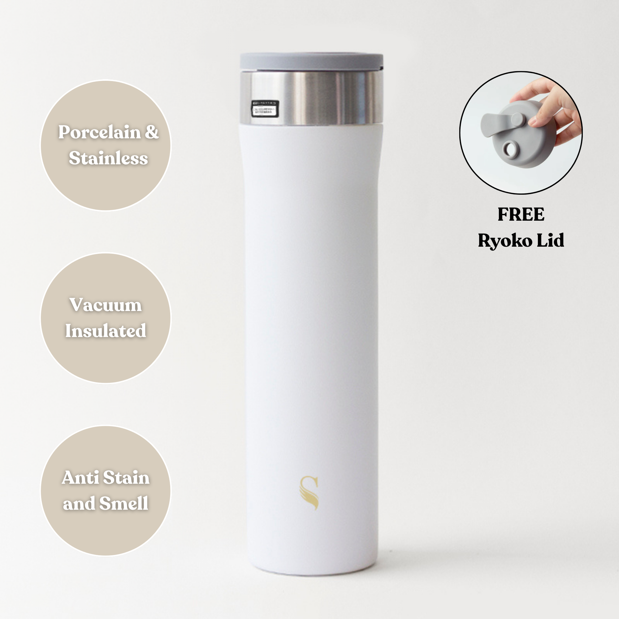 Kokoro Porcelain Thermal Flask 680ml