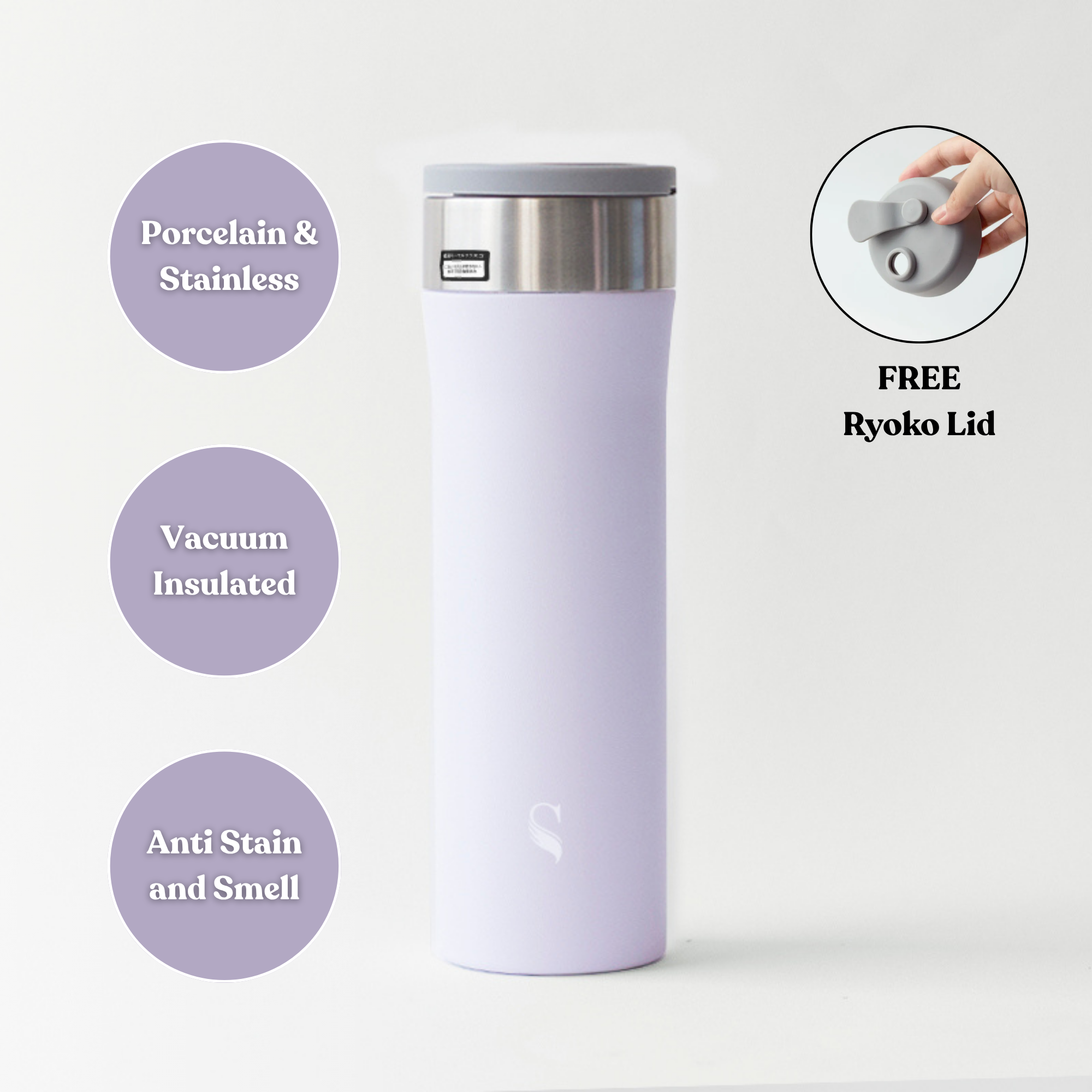 Kokoro Porcelain Thermal Flask 550ml