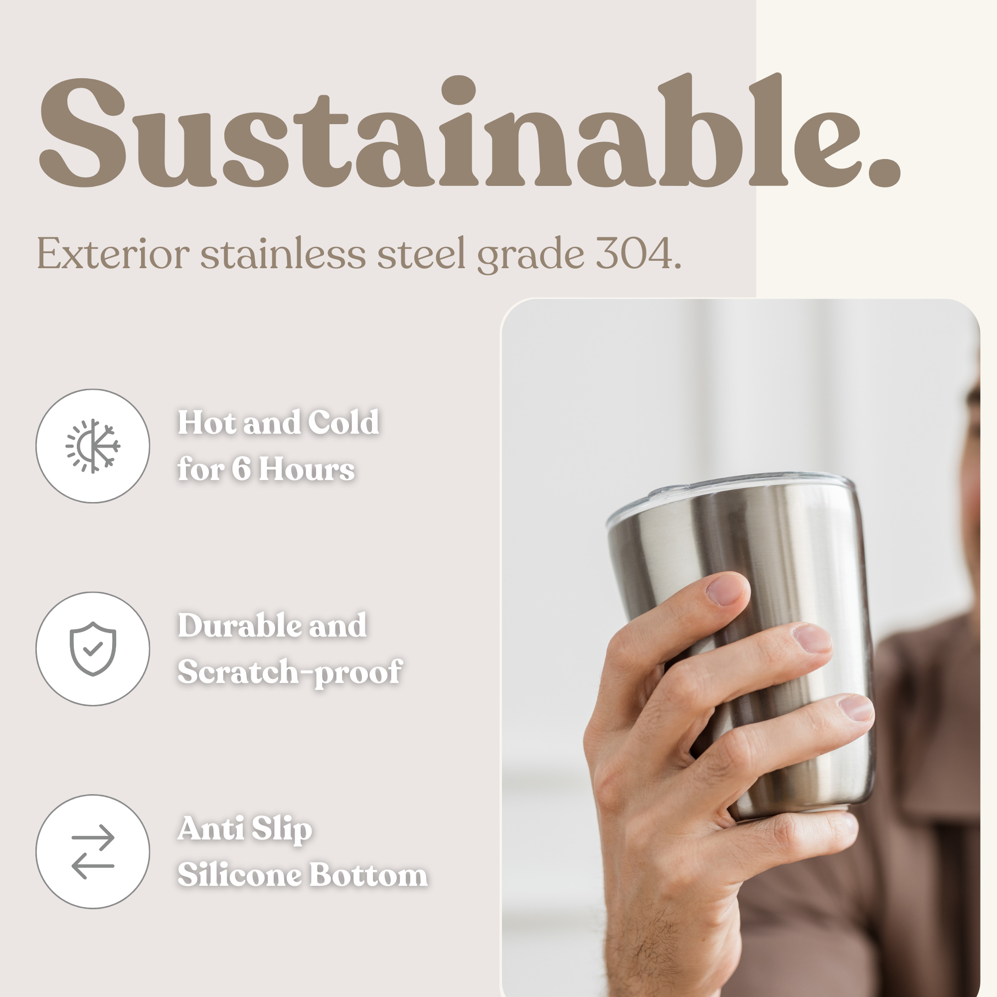 Stainless Steel Travel Cup 1000ml